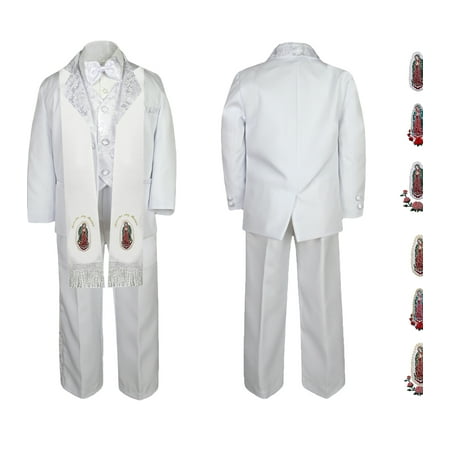New Born Baby Boy Teen Christening Baptism Formal White Paisley Suit Silver Gold Patch on Stole SM-20
New Born Baby Boy Teen Christening Baptism Formal White Paisley Suit Silver Gold Patch on Stole SM-20