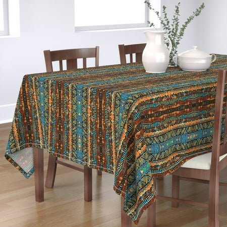 Cotton Sateen Tablecloth 70 x 90 - African Stripe Sunrise Colors Traditional Folk Art Style Print Custom Table Linens by Spoonflower
Cotton Sateen Tablecloth 70 x 90 - African Stripe Sunrise Colors Traditional Folk Art Style Print Custom Table Linens by Spoonflower