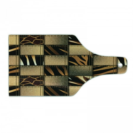 Safari Cutting Board Jeans Denim Patchwork in Safari Style Wilderness Design Art Print Decorative Tempered Glass Cutting and Serving Board Wine Bottle Shape Brown and Black by Ambesonne
Safari Cutting Board Jeans Denim Patchwork in Safari Style Wilderness Design Art Print Decorative Tempered Glass Cutting and Serving Board Wine Bottle Shape Brown and Black by Ambesonne