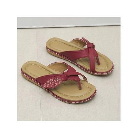Audeban Womens Clip Toe Slippers Flip Flops Beach Slides Ladies Work Comfort Thong Shoes Slip On