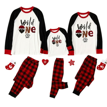 Fanvereka Christmas Family Matching Parent-child Pajamas Outfit for Dad Mom Kid Letter Pattern Plaid Sleepwear Homewear Sets
Fanvereka Christmas Family Matching Parent-child Pajamas Outfit for Dad Mom Kid Letter Pattern Plaid Sleepwear Homewear Sets