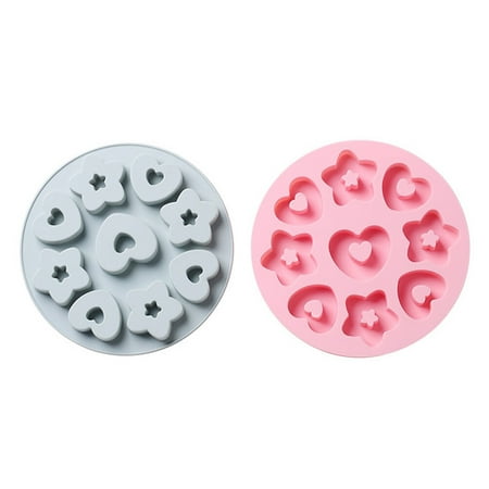 2pcs Baking Molds Heart Star Silicone Cake Molds Muffin Cakes Baking Tools