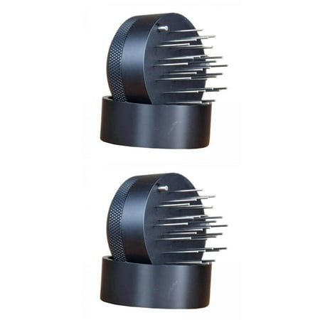 2x Professional Coffee Tamper Hand Tamper Leveler Tool Coffee Stirrer Stirrer Coffee Distributor for kitchen and home and cafe Black01