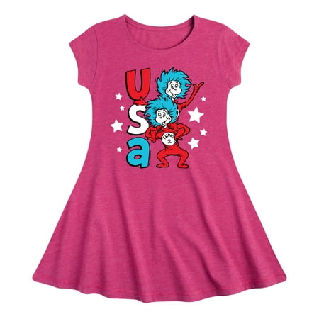 

Dr. Seuss - USA Things - Toddler And Youth Girls Fit And Flare Dress