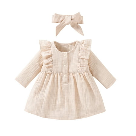 Toddler Kids Girls Solid Color Cotton Linen Long Sleeve Beach Straps Princess Dress Hairband Set Fashion Clothes
Toddler Kids Girls Solid Color Cotton Linen Long Sleeve Beach Straps Princess Dress Hairband Set Fashion Clothes