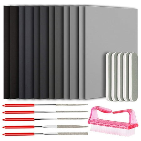 23 Pcs Casting Tools Set Epoxy Polishing Kit 12 Sand 5 Polishing Blocks 5 Shapes Files 1 Brush
23 Pcs Casting Tools Set Epoxy Polishing Kit 12 Sand 5 Polishing Blocks 5 Shapes Files 1 Brush