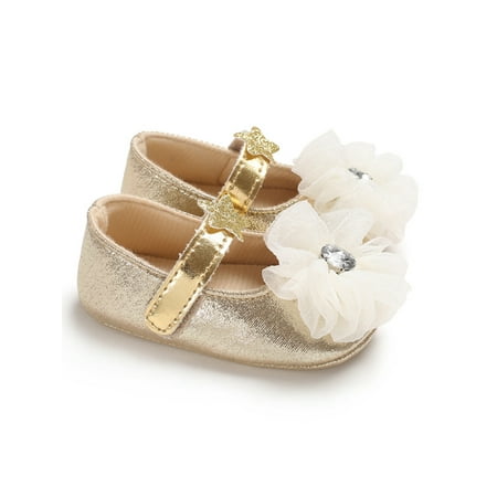 Rotosw Toddler Mary Jane Prewalker Flats First Walkers Crib Shoes Stylish Soft Sole Princess Dress Shoe Wedding Anti-Slip Golden Flower 18-24 months
Rotosw Toddler Mary Jane Prewalker Flats First Walkers Crib Shoes Stylish Soft Sole Princess Dress Shoe Wedding Anti-Slip Golden Flower 18-24 months