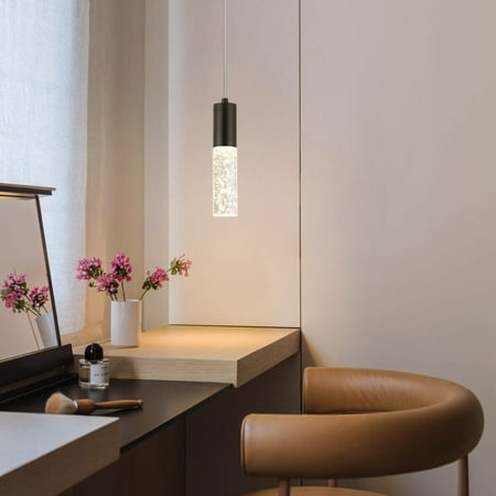 Modern LED Mini Pendant Light Crystal Bubble Glass Hanging Ceiling Light Fixtures for Kitchen Island Dining Room Black - 1 pcs
Modern LED Mini Pendant Light Crystal Bubble Glass Hanging Ceiling Light Fixtures for Kitchen Island Dining Room Black - 1 pcs