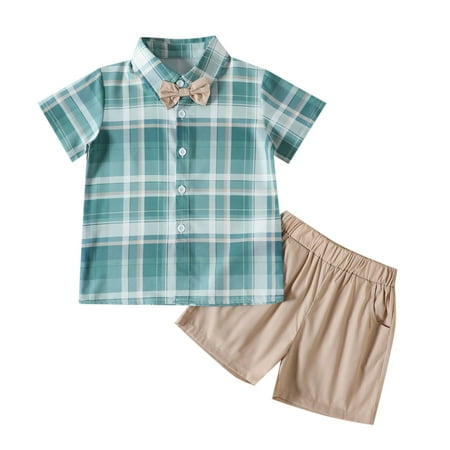 Boy Clothes Outfit Set Toddler Boys Short Sleeve Plaid Prints T Shirt Tops Shorts Child Kids Gentleman Outfits
Boy Clothes Outfit Set Toddler Boys Short Sleeve Plaid Prints T Shirt Tops Shorts Child Kids Gentleman Outfits