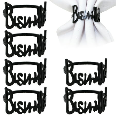 Bismillah Letter Metal Napkin Ring 6pcs Napkin Holder Serviette Rings Buckles Alphabet Napkin Buckles Serviette Holder Table Decor for Wedding Party Banquet
Bismillah Letter Metal Napkin Ring 6pcs Napkin Holder Serviette Rings Buckles Alphabet Napkin Buckles Serviette Holder Table Decor for Wedding Party Banquet