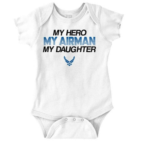 US Air Force Hero Airman Daughter Romper Boys or Girls Infant Baby Brisco Brands 18M
US Air Force Hero Airman Daughter Romper Boys or Girls Infant Baby Brisco Brands 18M