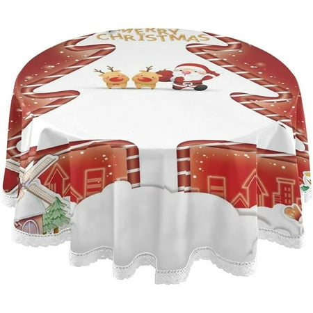 Hyjoy 60 Christmas Santa Claus Round Tablecloth Waterproof Stain and Wrinkle Resistant Washable Decorative Table Covers for Kitchen Dining Tabletop Party Outdoor Picnic
Hyjoy 60 Christmas Santa Claus Round Tablecloth Waterproof Stain and Wrinkle Resistant Washable Decorative Table Covers for Kitchen Dining Tabletop Party Outdoor Picnic