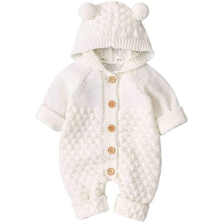 YOUI-GIFTS Newborn Baby Ear Hooded Knitted Romper Snowsuit Bodysuit Overalls for Boy Girl 
YOUI-GIFTS Newborn Baby Ear Hooded Knitted Romper Snowsuit Bodysuit Overalls for Boy Girl