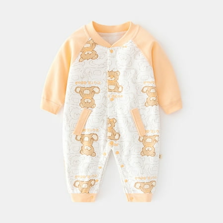 Breampot Baby Long Sleeve Jumpsuit Newborn Boneless Cotton Ha Coat Printed Climbing Clothes For Boys And Girls Orange
Breampot Baby Long Sleeve Jumpsuit Newborn Boneless Cotton Ha Coat Printed Climbing Clothes For Boys And Girls Orange