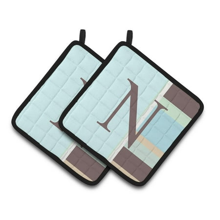 Carolines Treasures CJ1003-NPTHD Letter N Initial Monogram - Blue Stripes Pair of Pot Holders 7.5HX7.5W multicolor
Carolines Treasures CJ1003-NPTHD Letter N Initial Monogram - Blue Stripes Pair of Pot Holders 7.5HX7.5W multicolor