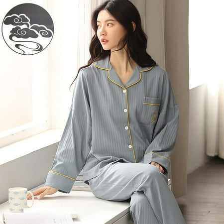 QWZNDZGR Spring Autumn Black Knitted Cotton Elegant Lady Women Pajama Sets Sleep&Lounge Plaid Pants Pajamas Women s Fashion Sleepewear
QWZNDZGR Spring Autumn Black Knitted Cotton Elegant Lady Women Pajama Sets Sleep&Lounge Plaid Pants Pajamas Women s Fashion Sleepewear