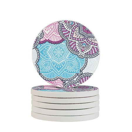 Circular Drink Coasters Set Ethnic Floral Seamless Pattern Beautiful Home Decor Diatomite Heat-Resistant Diatomite Protect Table Countertop
Circular Drink Coasters Set Ethnic Floral Seamless Pattern Beautiful Home Decor Diatomite Heat-Resistant Diatomite Protect Table Countertop