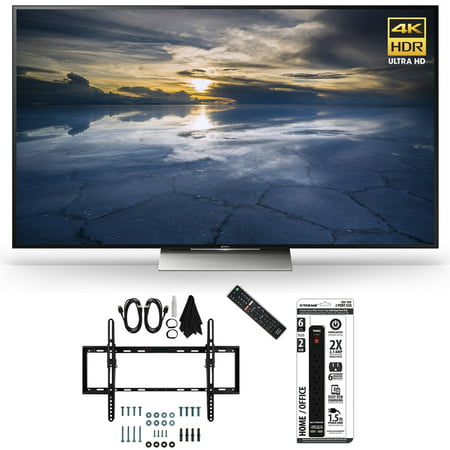 Sony XBR-55X930D 55-Inch Class 4K HDR Ultra HD TV Flat + Tilt Wall Mount Bundle includes TV, Flat & Tilt Wall Mount Ultimate Kit and Power Strip with Dual USB Ports