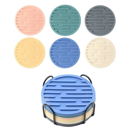 RONSHIN 6pcs 10cm Round Silicone Coaster Set With Holder Non-slip Heat Resistant Anti-scald Mat For Coffee Table
RONSHIN 6pcs 10cm Round Silicone Coaster Set With Holder Non-slip Heat Resistant Anti-scald Mat For Coffee Table
