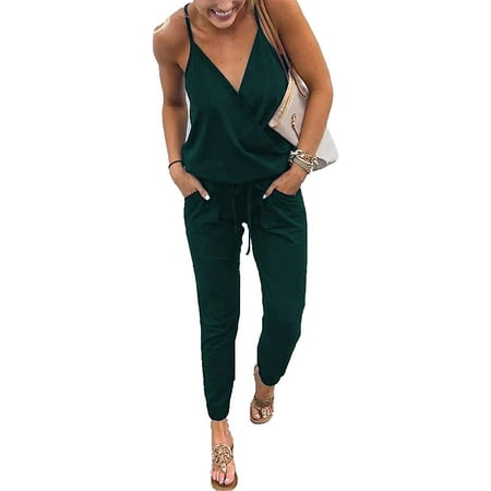 yoyojojo Women s Summer Casual Deep V Neck Short Sleeve Wrap Drawstring Waist Jumpsuit Romper
yoyojojo Women s Summer Casual Deep V Neck Short Sleeve Wrap Drawstring Waist Jumpsuit Romper