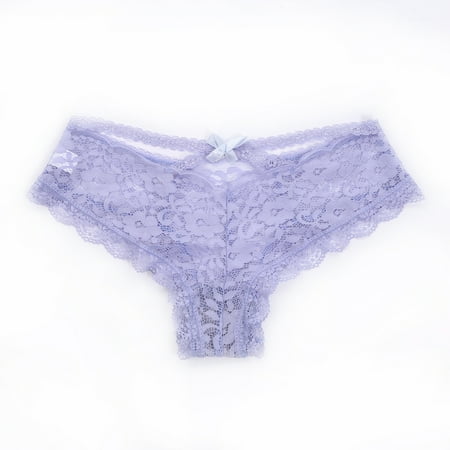 Kiapeise Women Sexy Embroidery Lace-up Panties