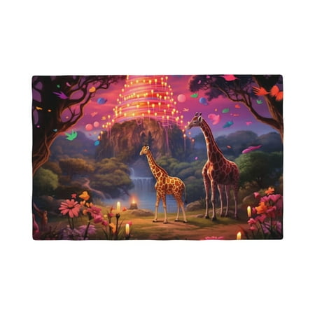 Placemats Set of 4 Lantern Giraffes Magical Forest Place mats for Dining Table Indoor/Outdoor Cute Heat Resistant Washable Table Mats(18 x 12 ) 
Placemats Set of 4 Lantern Giraffes Magical Forest Place mats for Dining Table Indoor/Outdoor Cute Heat Resistant Washable Table Mats(18 x 12 )