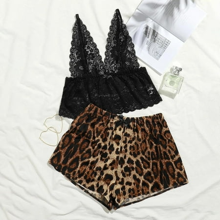 Ykohkofe Satin Silk Pajamas Women Nightdress Lingerie Lace Underwear Sleepwear Leopard
Ykohkofe Satin Silk Pajamas Women Nightdress Lingerie Lace Underwear Sleepwear Leopard