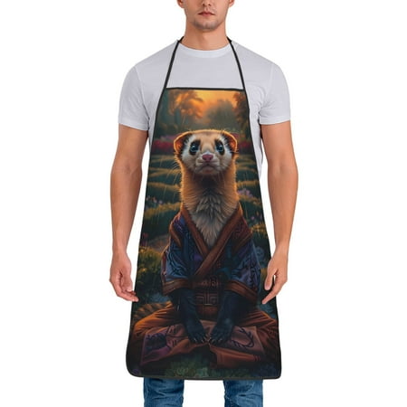 Uemuo Garden Meditating Weasel Printed Bib Apron Adjustable Water and Oil Resistant Cooking Kitchen Chef Apron for Women Men
Uemuo Garden Meditating Weasel Printed Bib Apron Adjustable Water and Oil Resistant Cooking Kitchen Chef Apron for Women Men