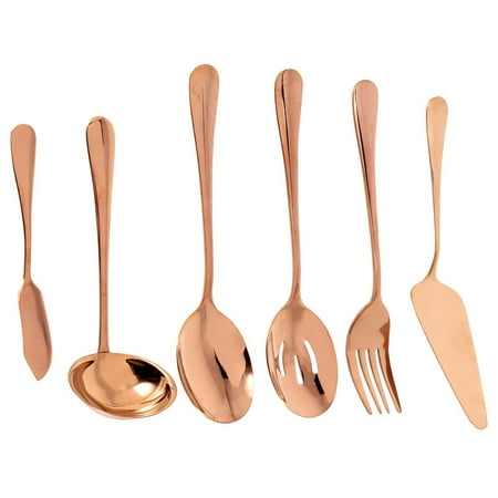 6-Piece Serving Flatware Silverware Set Serving Utensil Set Include Cake Server Slotted Serving Spoon Gold
6-Piece Serving Flatware Silverware Set Serving Utensil Set Include Cake Server Slotted Serving Spoon Gold
