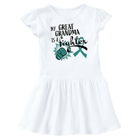 Inktastic Ovarian Cancer Awareness My Great Grandma is a Fighter Gift Baby Girl Dress
Inktastic Ovarian Cancer Awareness My Great Grandma is a Fighter Gift Baby Girl Dress
