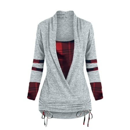 SBYOJLPB Women s waist Fashion Women s Casual Long Sleeve Ladies Patchwork Plaid Print Cinched T-shirt Tops Gray 12(XXL)
SBYOJLPB Women s waist Fashion Women s Casual Long Sleeve Ladies Patchwork Plaid Print Cinched T-shirt Tops Gray 12(XXL)