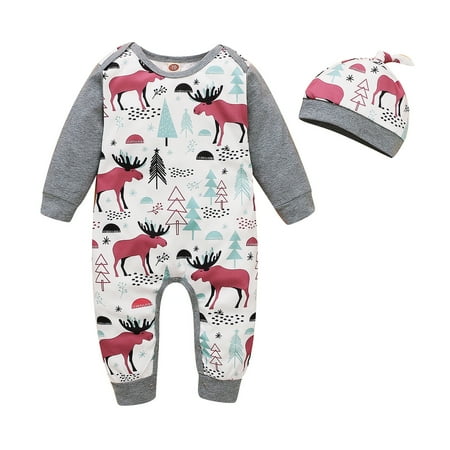 KIMI BEAR Rompers Outfits For Infant Baby Boys 12 Months Boy Fall Winter Outfits 18 Months Boy Cozy Christmas Cartoon Deer Print Jumpsuits Hat 2PCs Set Gray
KIMI BEAR Rompers Outfits For Infant Baby Boys 12 Months Boy Fall Winter Outfits 18 Months Boy Cozy Christmas Cartoon Deer Print Jumpsuits Hat 2PCs Set Gray