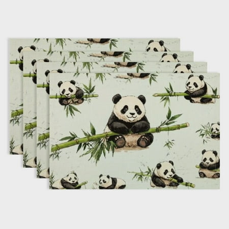 SHERONV Kids Panda Placemats Cute Panda Place Mats for Boys Girls Teens Kawaii Panda White Black Printed Heat Resisting Table Mats Lovely Animal Theme Waterproof Placemats Set of 4 18x12in
SHERONV Kids Panda Placemats Cute Panda Place Mats for Boys Girls Teens Kawaii Panda White Black Printed Heat Resisting Table Mats Lovely Animal Theme Waterproof Placemats Set of 4 18x12in
