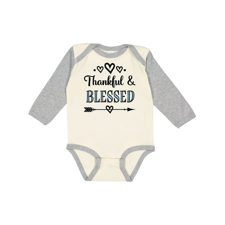 Inktastic Thankful and Blessed Gift Baby Girl Long Sleeve Bodysuit