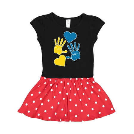 Inktastic Down Syndrome Awareness with Handprints and Hearts Blue and Yellow Gift Toddler Girl Dress
Inktastic Down Syndrome Awareness with Handprints and Hearts Blue and Yellow Gift Toddler Girl Dress