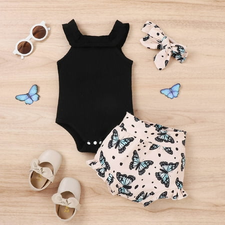 Leutsin Toddler Girls Summer Outfit Cotton Top and Shorts Clothing Set with Hairband
Leutsin Toddler Girls Summer Outfit Cotton Top and Shorts Clothing Set with Hairband