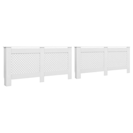 Fyydes Radiator Covers 2 pcs White 67.7 x7.5 x32.1 MDF White