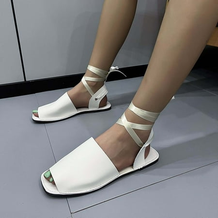 TUTUnaumb Women s Sandals Size 6 Girls Sandals Women Shoes Summer Ladies Fashion Fish Mouth Sandals Lace-Up Solid Color Flat Sandals Ankle Cross Strappy Roman Sandals Casual Summer Shoes-Beige-37
TUTUnaumb Women s Sandals Size 6 Girls Sandals Women Shoes Summer Ladies Fashion Fish Mouth Sandals Lace-Up Solid Color Flat Sandals Ankle Cross Strappy Roman Sandals Casual Summer Shoes-Beige-37