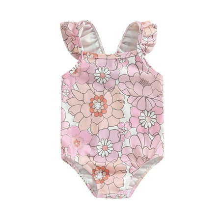Frobukio Toddler Baby Girls Romper Swimsuit Sleeveless Off Shoulder Floral Print Summer Beach Swimwear Beachwear Pink 12-18 Months
Frobukio Toddler Baby Girls Romper Swimsuit Sleeveless Off Shoulder Floral Print Summer Beach Swimwear Beachwear Pink 12-18 Months