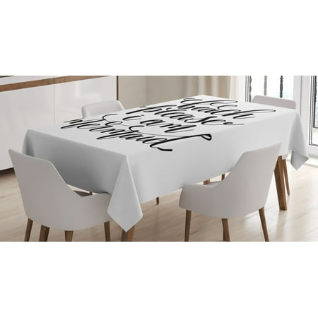 I m Mermaid Tablecloth Calligraphic Design Cool Font Mermaid Theme Supportive Quote One Color Pattern Rectangular Table Cover for Dining Room Kitchen 60 X 90 Inches Black White by Ambesonne
I m Mermaid Tablecloth Calligraphic Design Cool Font Mermaid Theme Supportive Quote One Color Pattern Rectangular Table Cover for Dining Room Kitchen 60 X 90 Inches Black White by Ambesonne