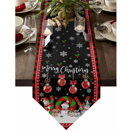 Table Runner Dresser Scarves Christmas Joy Cute Snowman Cotton Linen Burlap Table Cover Black and Red Buffalo Plaid Table Runners for Family Kitchen Dining Holiday Party Banquet Decor
Table Runner Dresser Scarves Christmas Joy Cute Snowman Cotton Linen Burlap Table Cover Black and Red Buffalo Plaid Table Runners for Family Kitchen Dining Holiday Party Banquet Decor