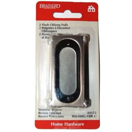 Brainerd (2-Pack) 2-1/2 Oblong Flush Finger Oval Pull Venetian Bronze