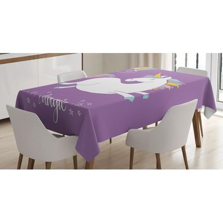 Unicorn Home and Kids Decor Tablecloth Mythical Animal with Clouds and Rainbow Figure Fairy Image Rectangular Table Cover for Dining Room Kitchen 60 X 90 Inches Purple White by Ambesonne
Unicorn Home and Kids Decor Tablecloth Mythical Animal with Clouds and Rainbow Figure Fairy Image Rectangular Table Cover for Dining Room Kitchen 60 X 90 Inches Purple White by Ambesonne