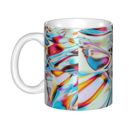Ceramic Mug Funny Coffee Milk Tea Mug Cup Colorful abstract lava background Cup