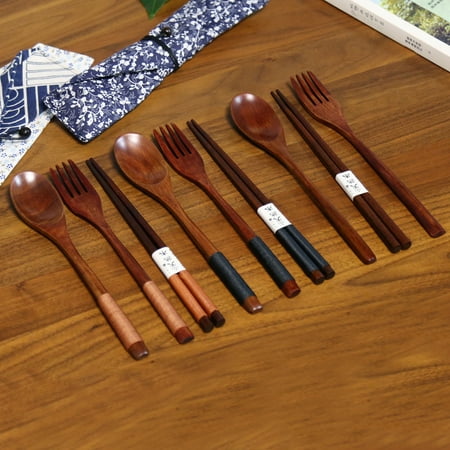 ZIG 3/4Pcs Reusable Portable Travel Wooden Spoon Chopsticks Fork Tableware Cutlery
ZIG 3/4Pcs Reusable Portable Travel Wooden Spoon Chopsticks Fork Tableware Cutlery