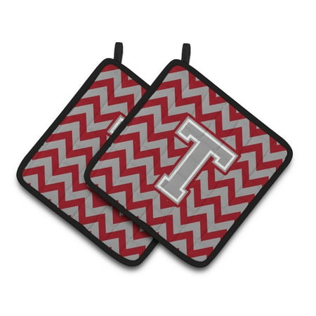 Carolines Treasures CJ1043-TPTHD Letter T Chevron Crimson and Grey Pair of Pot Holders 7.5HX7.5W multicolor
Carolines Treasures CJ1043-TPTHD Letter T Chevron Crimson and Grey Pair of Pot Holders 7.5HX7.5W multicolor