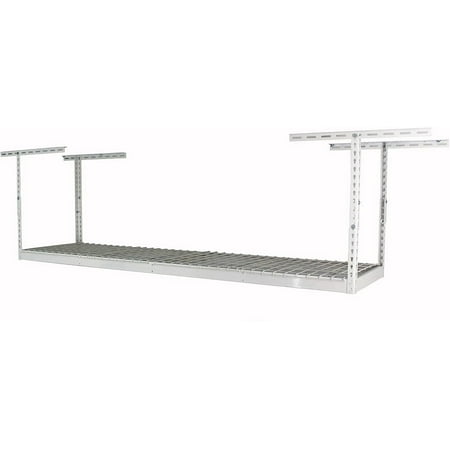 MonsterRax Overhead Garage Storage Rack 2x8 Ceiling Mounted Shelving Adjustable Hanging Organizer Heavy Duty Steel 350 Pound Capacity Color: white Adjusts 18-33 from Ceiling
MonsterRax Overhead Garage Storage Rack 2x8 Ceiling Mounted Shelving Adjustable Hanging Organizer Heavy Duty Steel 350 Pound Capacity Color: white Adjusts 18-33 from Ceiling