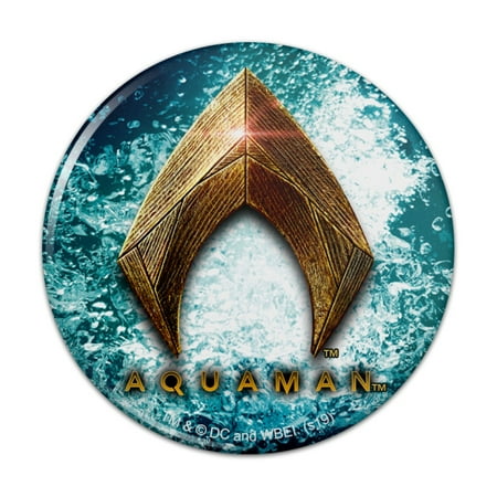 Justice League Movie Aquaman Logo Kitchen Refrigerator Locker Button Magnet