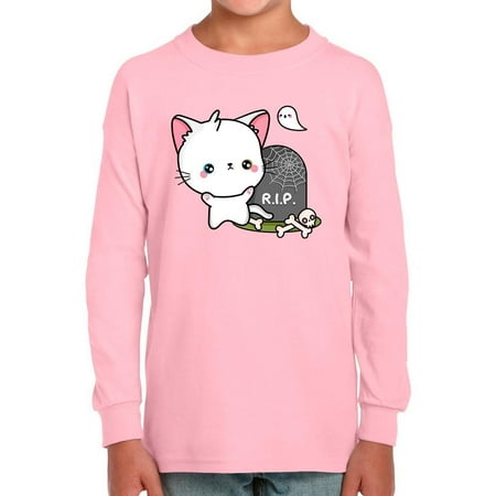 Cute Kitten W Ghost Long Sleeve Toddler -Image by Shutterstock 2 Toddler
