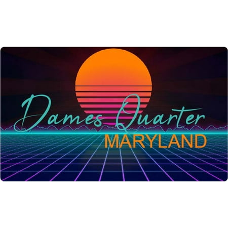Dames Quarter Maryland 4 X 2.25-Inch Fridge Magnet Retro Neon Design